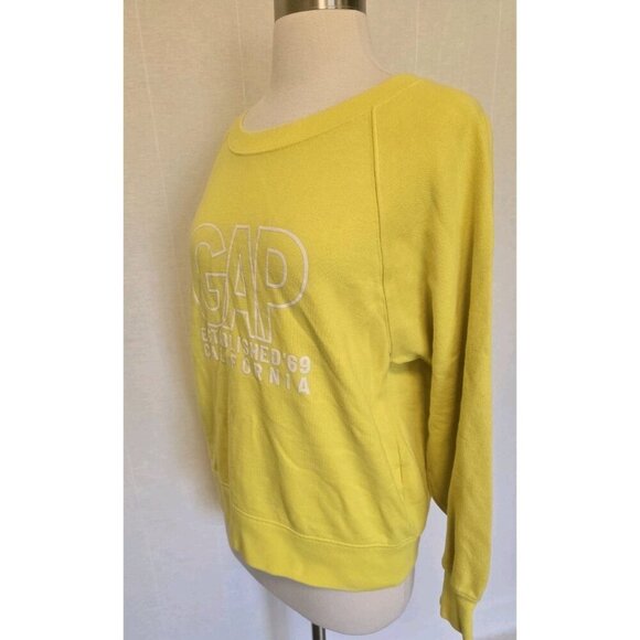 Gap Womens Sweatshirt Size Small Yellow California - Picture 6 of 6